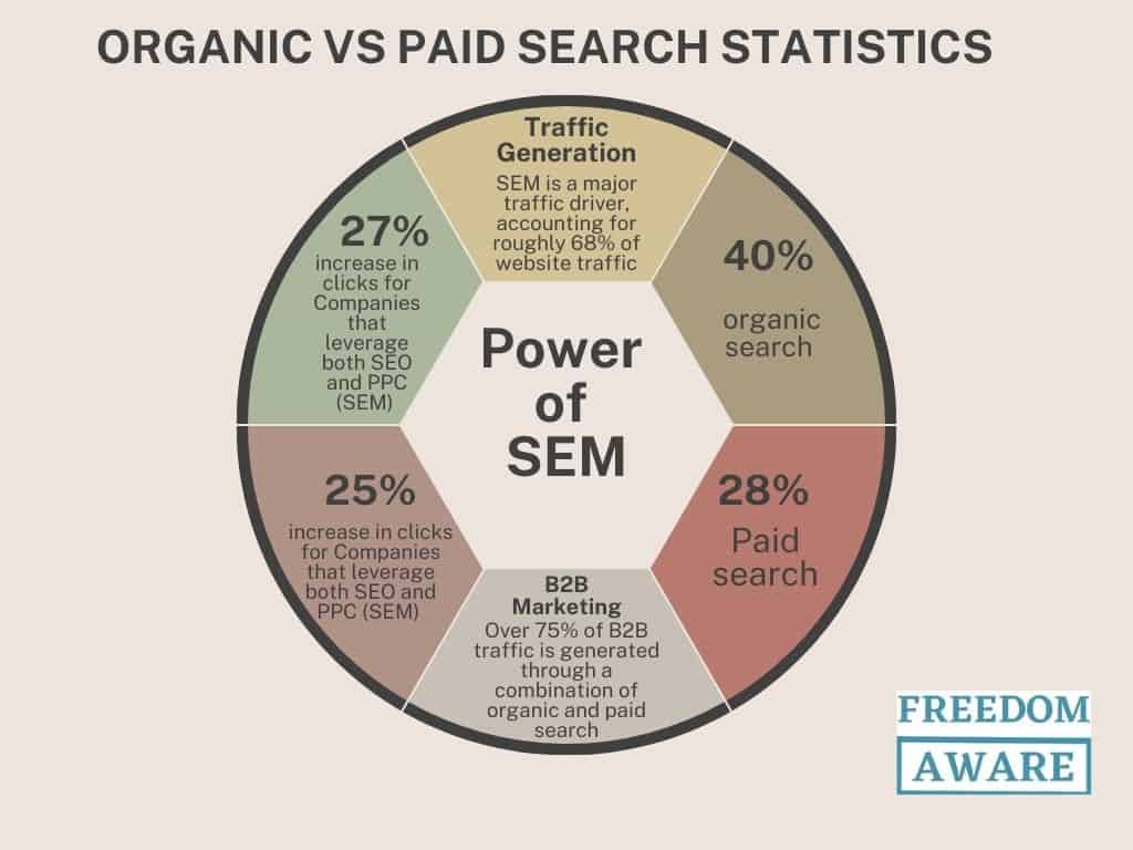 Organic vs Paid search stats 