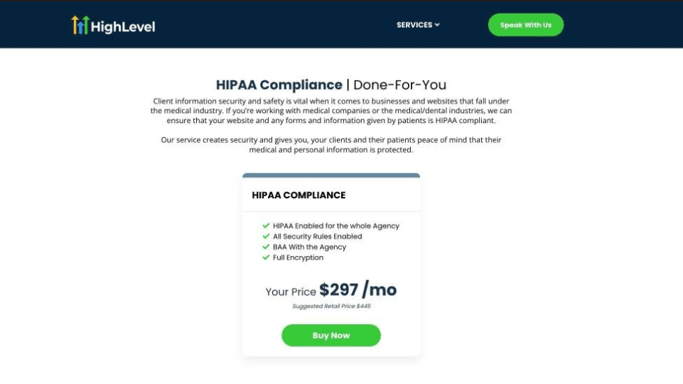 Gohighlevel Hipaa Compliance 